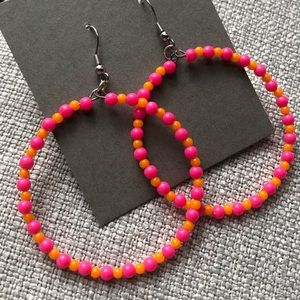 Pink and orange hoops!